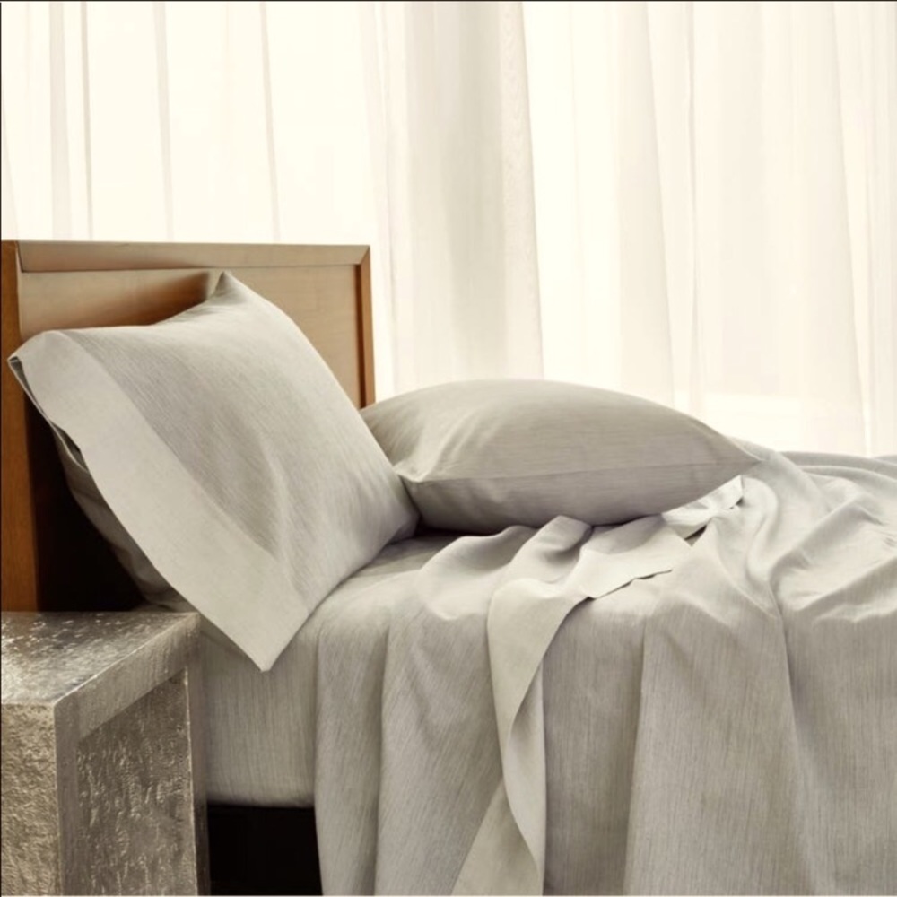 🛏Michael Aram🛏NWT Queen Striated Band Flat Sheet